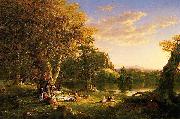 Thomas Cole The Picnic oil painting on canvas